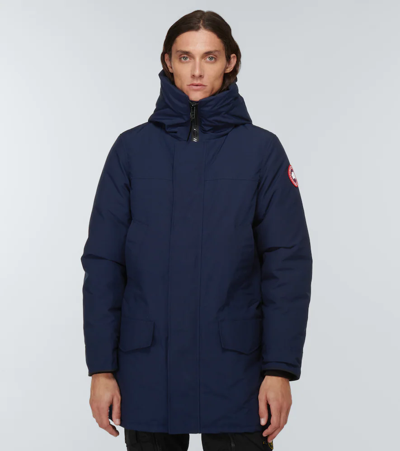 Shop Canada Goose Langford Down Parka In Atlantic Navy