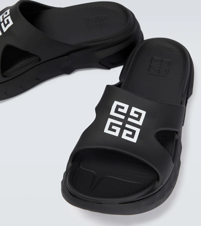 Shop Givenchy Marshmallow 4g Rubber Slides In Black