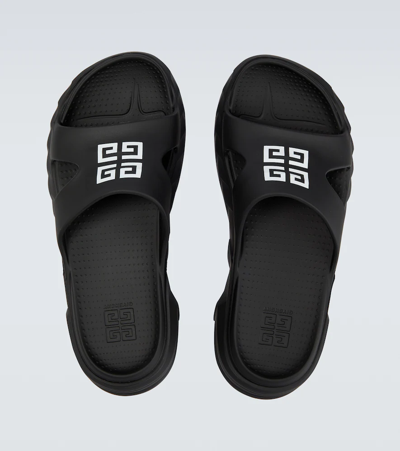 Shop Givenchy Marshmallow 4g Rubber Slides In Black
