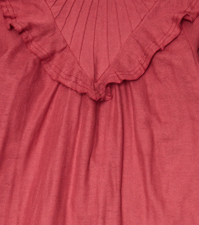 Chloé Ceremony Long-sleeve Dress In Red