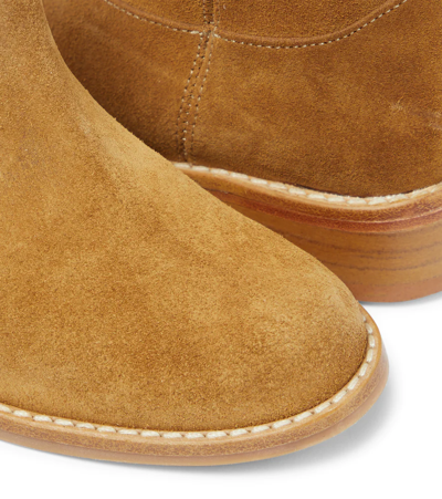 Shop Bonpoint Santiag Suede Boots In Camel