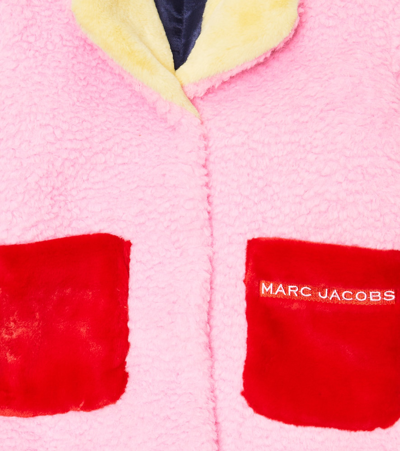 Shop Marc Jacobs Colorblocked Short Faux Fur Coat In Pink