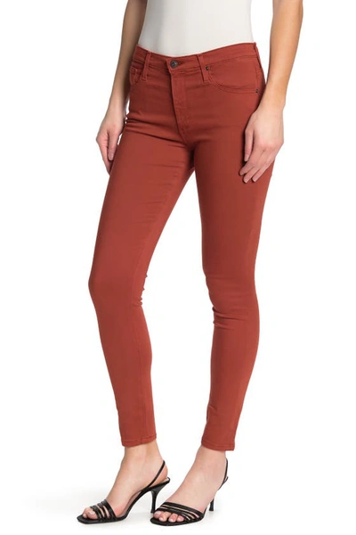 Shop Ag Farrah High Waist Ankle Skinny Jeans In Sulfur Firebric