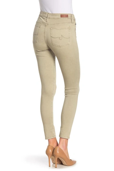 Shop Ag Farrah High Waist Ankle Skinny Jeans In Sulfur Dried Patchouli
