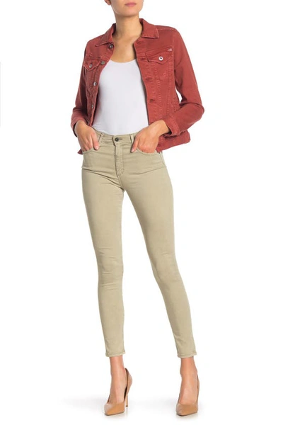Shop Ag Farrah High Waist Ankle Skinny Jeans In Sulfur Dried Patchouli