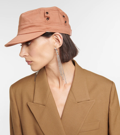 Shop Isabel Marant Tyron Cotton Baseball Cap In Burnt Henna