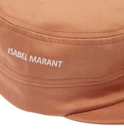 Shop Isabel Marant Tyron Cotton Baseball Cap In Burnt Henna