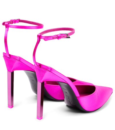 Attico Perine Raso Ankle-strap Pumps In Pink