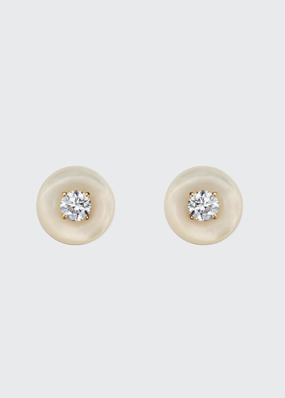 Shop Fernando Jorge 18k Orbit Diamond Stud Earrings In Yg
