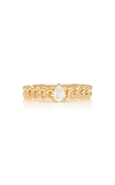 Anita Ko 18k Yellow Gold Diamond Chain Link Ring In Gold