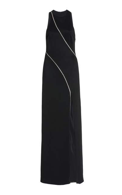 Shop Galvan Women's Crystal Gown In Black