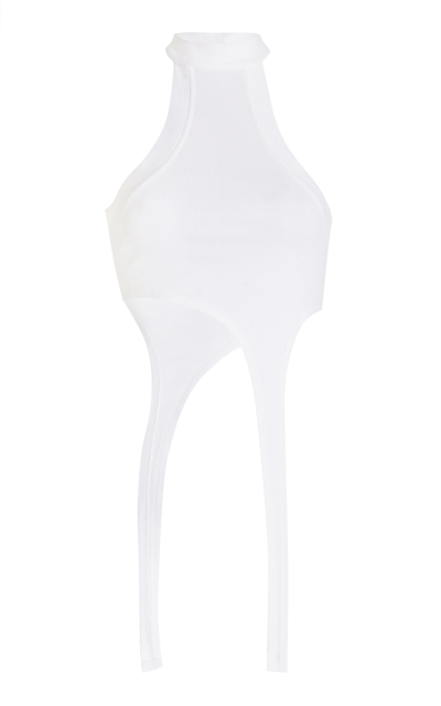 Shop K.ngsley Race Her Cotton Jersey Tank Top In White