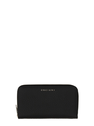 Shop Orciani Soft Leather Wallet In Nero