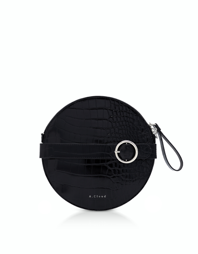 Shop A.cloud A. Cloud Designer Handbags Moon/ufo Round Bag In Noir