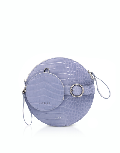 Shop A.cloud A. Cloud Designer Handbags Moon/ufo Round Bag In Violet