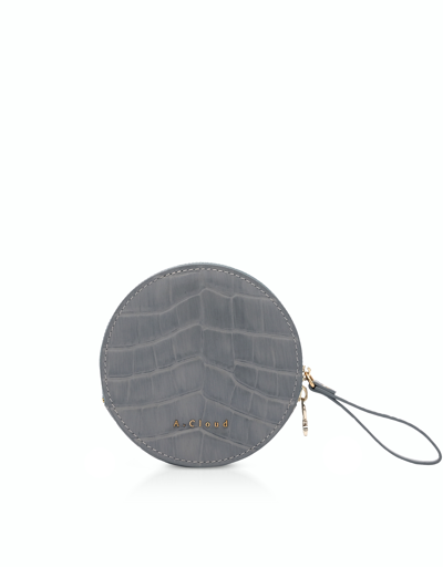 Shop A.cloud A. Cloud Designer Handbags Moon/ufo Mini Round Bag In Gris