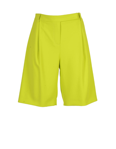 Shop Patrizia Pepe Shorts Women's Lime Bermuda Shorts In Green