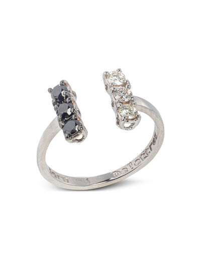 Shop Bernard Delettrez Designer Rings Gold Ring With Diamonds In Doré