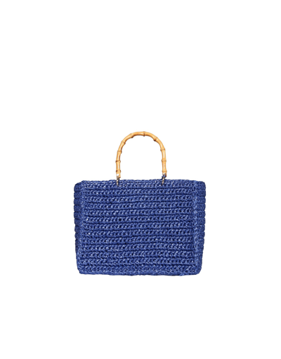 Shop Chica Designer Handbags Moon Bag. In Bleu