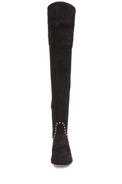 Shop Charlotte Olympia Andie Suede Boots In Onyx