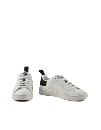 Shop Diesel Shoes Women's White / Black Sneakers In Black,white