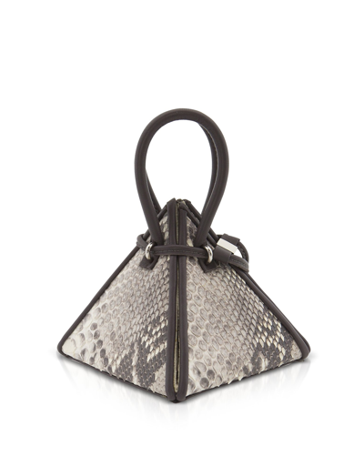 Shop Nita Suri Designer Handbags Lia Exotic Mini Bag In Naturel