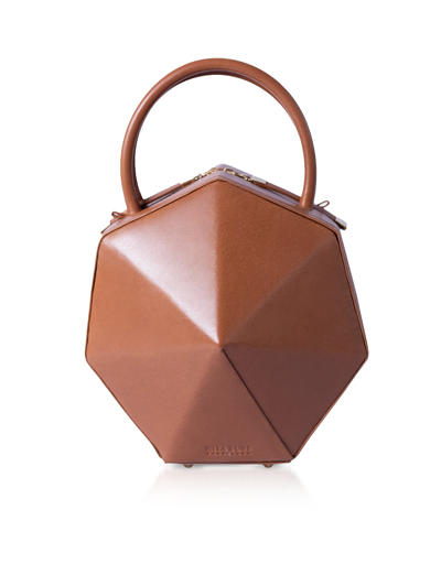 Shop Nita Suri Designer Handbags Diamond Iconic Handbag In Tanné