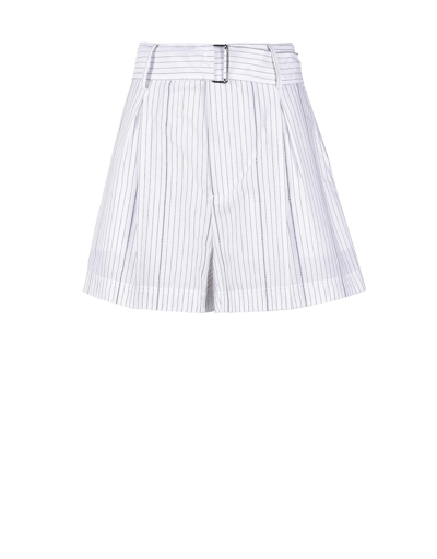 Shop N°21 Shorts Women's White / Black Bermuda Shorts In Black,white