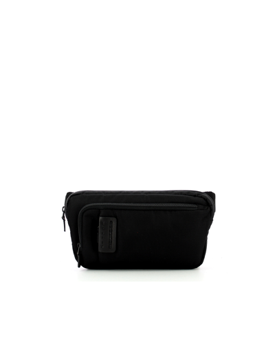 Shop Piquadro Designer Men's Bags Men's Black Belt Bag In Noir