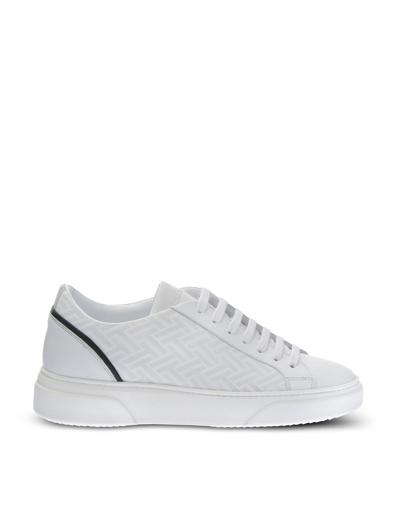 Shop A.testoni Shoes Leather Sneakers In White