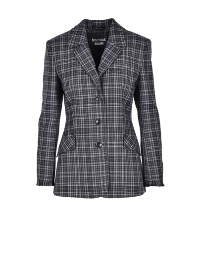 Shop Moschino Coats & Jackets Women's Black / Gray Blazer