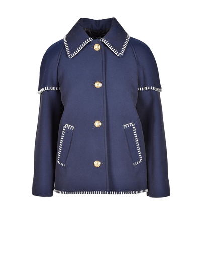 Shop Moschino Coats & Jackets Women's Blue Jacket
