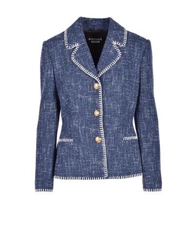 Shop Moschino Coats & Jackets Women's Blue Blazer