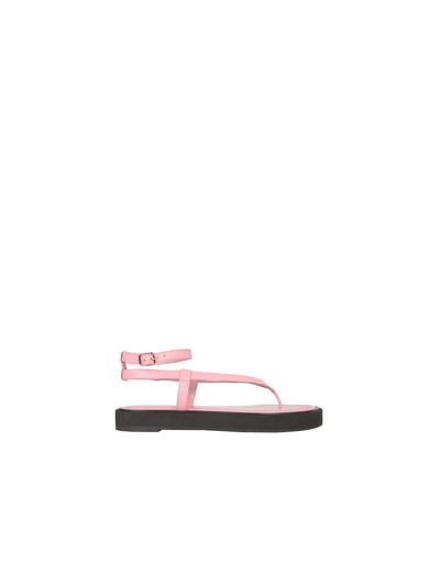 Shop By Far Shoes Cece Thong Sandals In Pink
