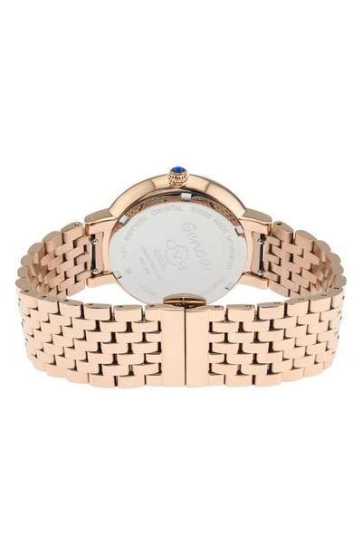 Shop Gv2 Genoa Diamond Dial Bracelet Watch, 37mm In Rose Gold