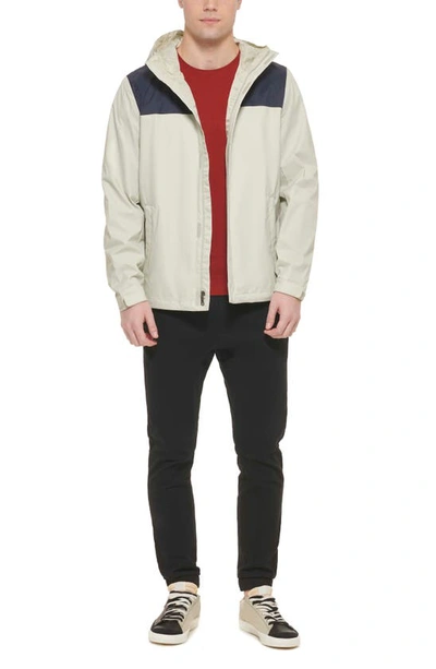 Tommy Hilfiger Tommy Rain Slicker Jacket In Navy/ Ice