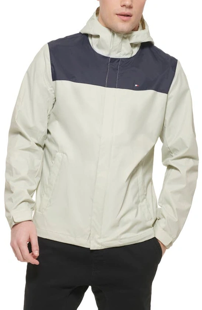 Tommy Hilfiger Tommy Rain Slicker Jacket In Navy/ Ice