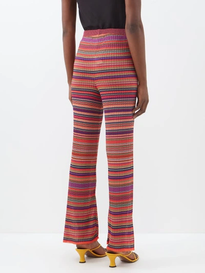 MARQUES' ALMEIDA STRIPED KNITTED TROUSERS 