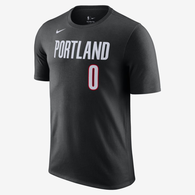 Shop Nike Portland Trail Blazers  Men's Nba T-shirt In Black