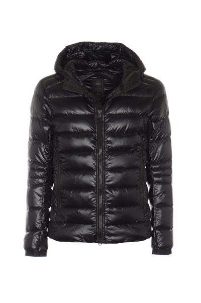 Shop Canada Goose Crofton Hooded Padded Jacket In Black