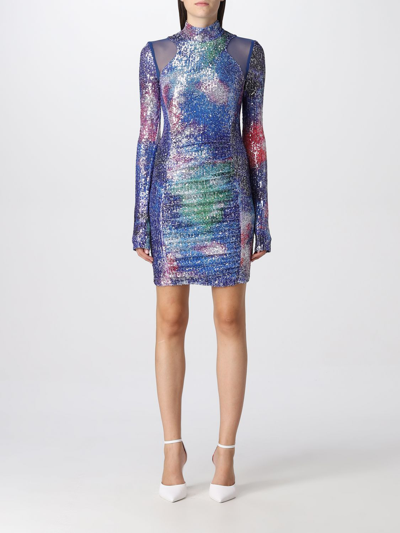 Shop Versace Jeans Couture Dress  Woman In Multicolor