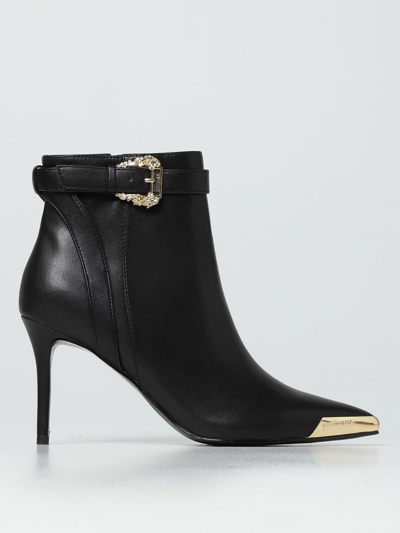Shop Versace Jeans Couture Flat Ankle Boots  Woman Color Black