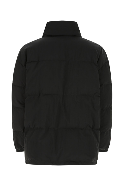 Moschino Quilted High Collar Jacket With Elasticated Cuffs