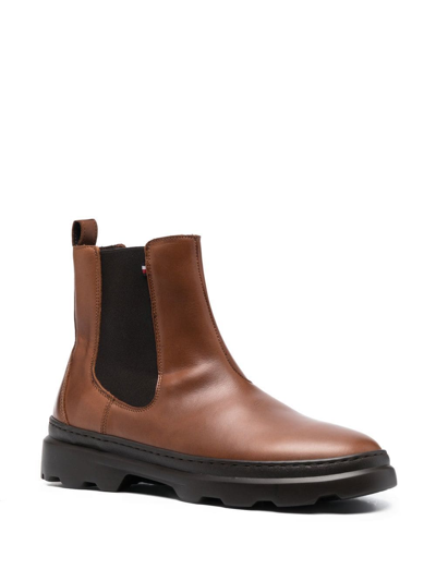 Tommy Hilfiger Comfort Leather Chelsea Boots In Braun