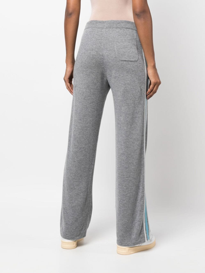 Shop Chinti & Parker Side-stripe Knitted Track Pants In Grey