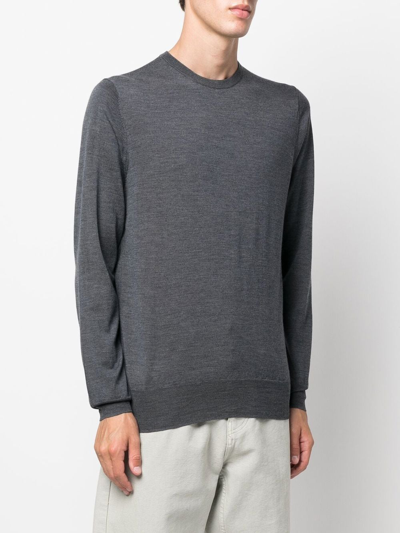 Aspesi Melange-effect Wool Sweater In Grey