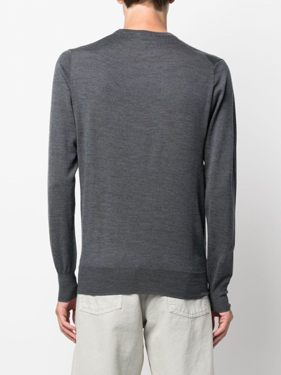 Aspesi Melange-effect Wool Sweater In Grey