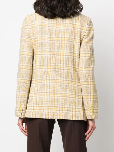 Aspesi Tailored Jacket Checked Pattern In Multi