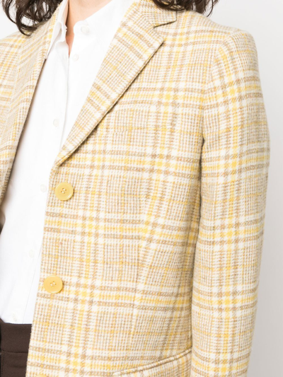 Aspesi Tailored Jacket Checked Pattern In Multi