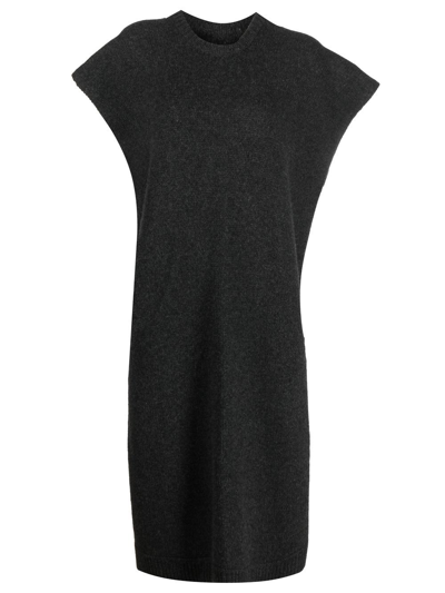 Shop Totême Long Sleeveless Wool Jumper In Grey